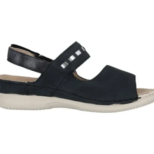 Damen Rieker Sandaletten<V7473, Keilsandaletten, Damen, Blau