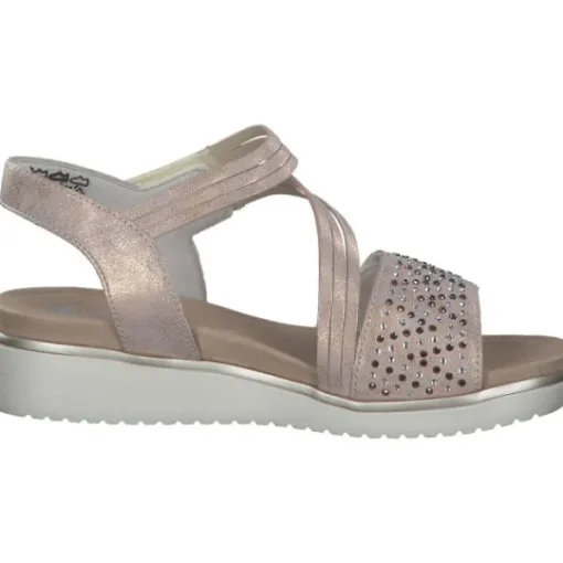 Damen Rieker Sandaletten<V3764, Keilsandaletten, Damen, rosegold