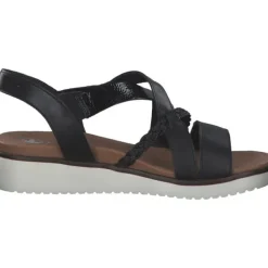 Damen Rieker Sandaletten<V3773, Keilsandaletten, Damen, Schwarz