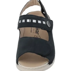 Damen Rieker Sandaletten<V7473, Keilsandaletten, Damen, Blau
