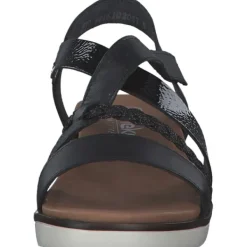 Damen Rieker Sandaletten<V3773, Keilsandaletten, Damen, Schwarz