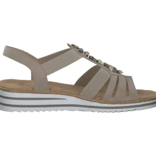 Damen Rieker Sandaletten<V0649, Keilsandaletten, Damen, ginger