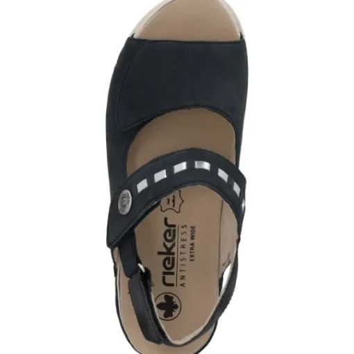 Damen Rieker Sandaletten<V7473, Keilsandaletten, Damen, Blau