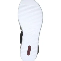 Damen Rieker Sandaletten<V3663, Keilsandaletten, Damen, pazifik/Rosa/Beige/cayenne