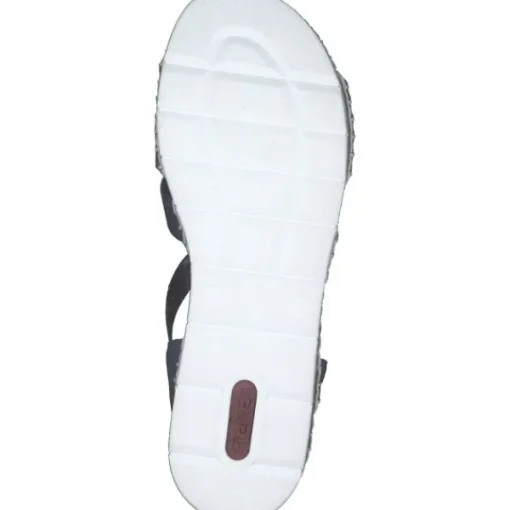 Damen Rieker Sandaletten<V1206, Keilsandaletten, Damen, Blau