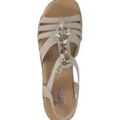Damen Rieker Sandaletten<V0649, Keilsandaletten, Damen, ginger