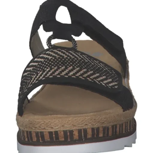Damen Rieker Pantoletten & Badeschuhe<V7947, Pantoletten & Badeschuhe, Damen, Schwarz