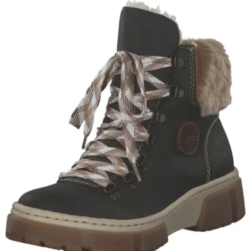 Damen Rieker Stiefel<X8647, Stiefeletten, Damen, Forest