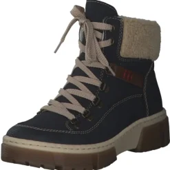 Damen Rieker Stiefel<X8638, Winterstiefeletten, Damen, Blau