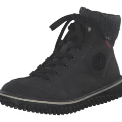 Damen Rieker Stiefel<Z4251-45, Schnürstiefel, Damen, anthrazit/grau/schwarz