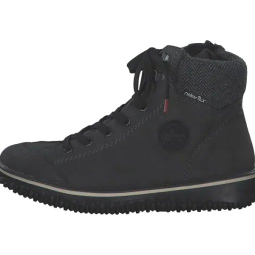 Damen Rieker Stiefel<Z4251-45, Schnürstiefel, Damen, anthrazit/grau/schwarz