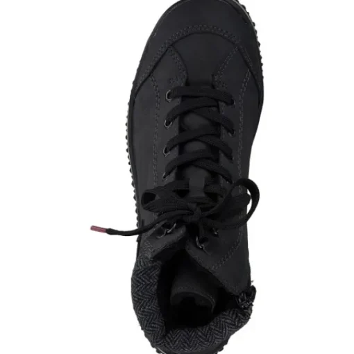 Damen Rieker Stiefel<Z4251-45, Schnürstiefel, Damen, anthrazit/grau/schwarz
