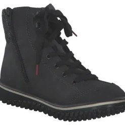Damen Rieker Stiefel<Z4251-45, Schnürstiefel, Damen, anthrazit/grau/schwarz