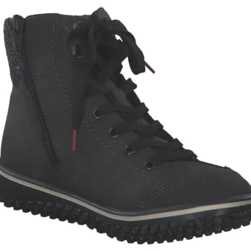 Damen Rieker Stiefel<Z4251-45, Schnürstiefel, Damen, anthrazit/grau/schwarz