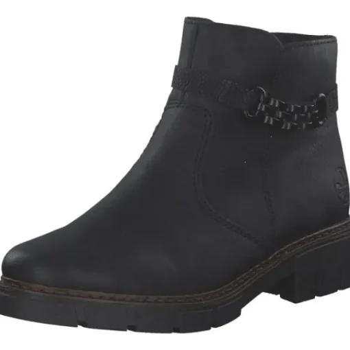 Damen Rieker Stiefel<Z3566, Winterstiefeletten, Damen, schwarz/schwarz