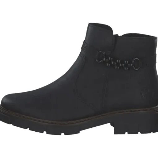 Damen Rieker Stiefel<Z3566, Winterstiefeletten, Damen, schwarz/schwarz
