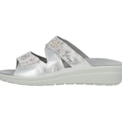 Damen Rohde Pantoletten & Badeschuhe<5735, Pantoletten, Damen, silber - muster