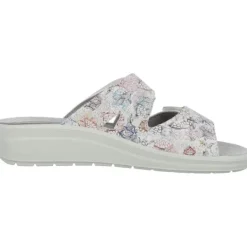 Damen Rohde Pantoletten & Badeschuhe<5735, Pantoletten, Damen, silber - muster