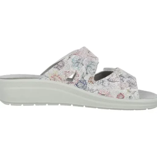 Damen Rohde Pantoletten & Badeschuhe<5735, Pantoletten, Damen, silber - muster