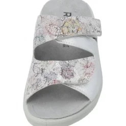Damen Rohde Pantoletten & Badeschuhe<5735, Pantoletten, Damen, silber - muster