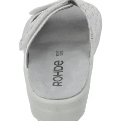 Damen Rohde Pantoletten & Badeschuhe<5735, Pantoletten, Damen, silber - muster