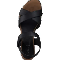 Damen s. Oliver Sandalen<28708, Klassische Sandalen, Damen, Schwarz
