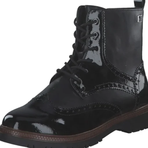 Damen s. Oliver Stiefel<5-25232-43/001 M2523243, Stiefeletten, Damen, Schwarz (Schwarz Lack)