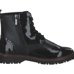Damen s. Oliver Stiefel<5-25232-43/001 M2523243, Stiefeletten, Damen, Schwarz (Schwarz Lack)