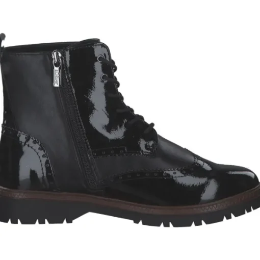 Damen s. Oliver Stiefel<5-25232-43/001 M2523243, Stiefeletten, Damen, Schwarz (Schwarz Lack)