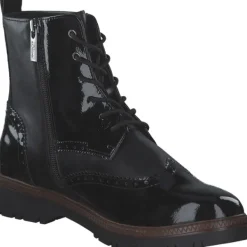 Damen s. Oliver Stiefel<5-25232-43/001 M2523243, Stiefeletten, Damen, Schwarz (Schwarz Lack)
