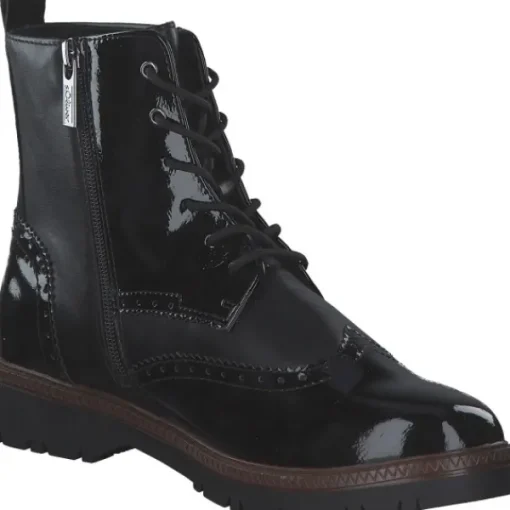 Damen s. Oliver Stiefel<5-25232-43/001 M2523243, Stiefeletten, Damen, Schwarz (Schwarz Lack)