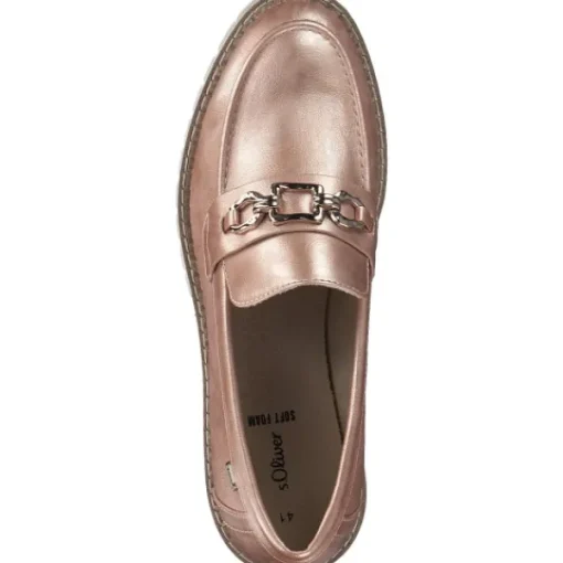 Damen s. Oliver Slipper<24702, Mokassins, Damen, Rosa (Kupfer-Multi,Puder)