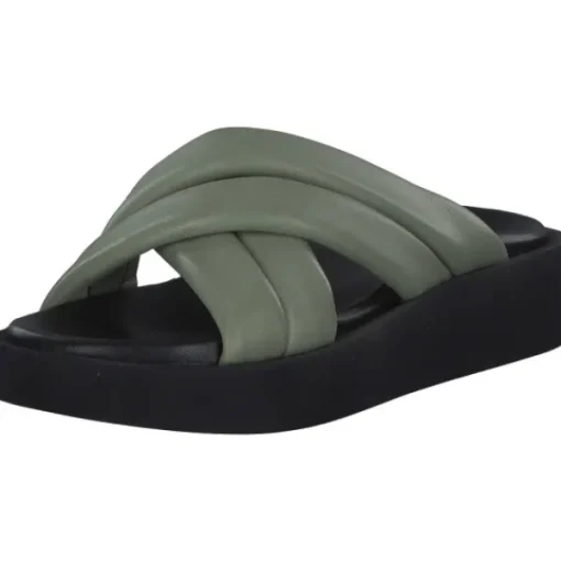 Damen s. Oliver Pantoletten & Badeschuhe<27207, Plateau-Pantoletten, Damen, PALE GREEN