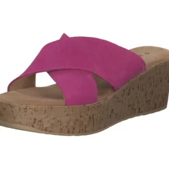 Damen s. Oliver Pantoletten & Badeschuhe<27212, Plateau-Pantoletten, Damen, pink