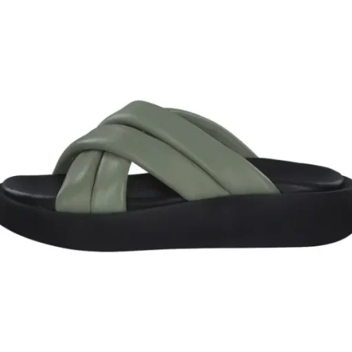 Damen s. Oliver Pantoletten & Badeschuhe<27207, Plateau-Pantoletten, Damen, PALE GREEN