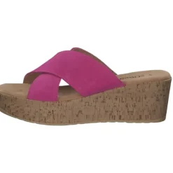 Damen s. Oliver Pantoletten & Badeschuhe<27212, Plateau-Pantoletten, Damen, pink