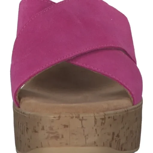 Damen s. Oliver Pantoletten & Badeschuhe<27212, Plateau-Pantoletten, Damen, pink
