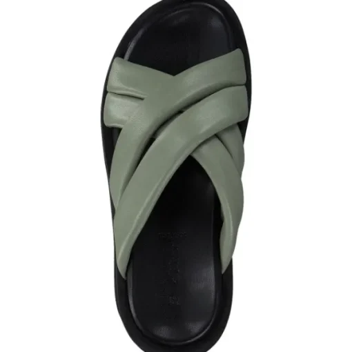 Damen s. Oliver Pantoletten & Badeschuhe<27207, Plateau-Pantoletten, Damen, PALE GREEN