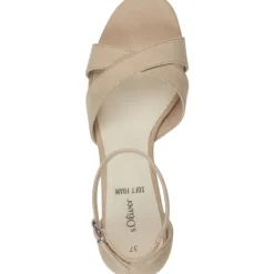 Damen s. Oliver Sandaletten<28302, Plateau-Sandaletten, Damen, Beige