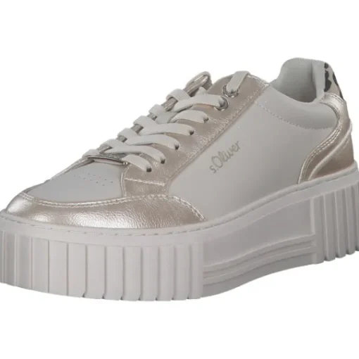 Damen s. Oliver Klassische- & Business Schuhe<23662, Schnürschuhe, Damen, BEIGE COMB