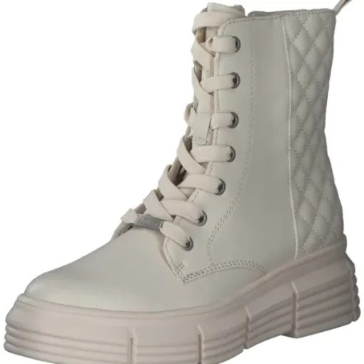 Damen s. Oliver Stiefel<25202, Schnürstiefeletten, Damen, CREAM