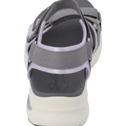 Damen Skechers Sandaletten<119305, Keilsandaletten, Damen, Grau