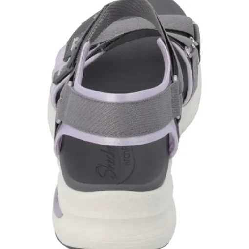 Damen Skechers Sandaletten<119305, Keilsandaletten, Damen, Grau