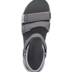 Damen Skechers Sandaletten<119305, Keilsandaletten, Damen, Grau