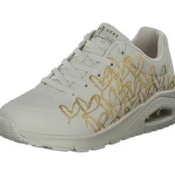 Damen Skechers Klassische- & Business Schuhe<177975, Schnürschuhe, Damen, Beige