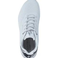 Damen Skechers Klassische- & Business Schuhe<155196, Schnürschuhe, Damen, WHITE/SILVER