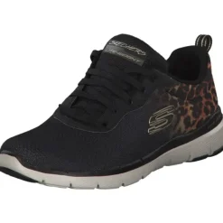 Damen Skechers Sneakers<13476, Sneakers Low, Damen, Schwarz (Black/Gold)