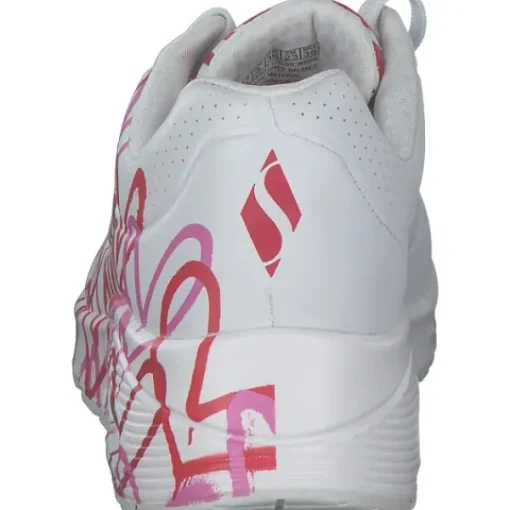 Damen Skechers Sneakers<155507, Sneakers Low, Damen, WRPK white/red/pink