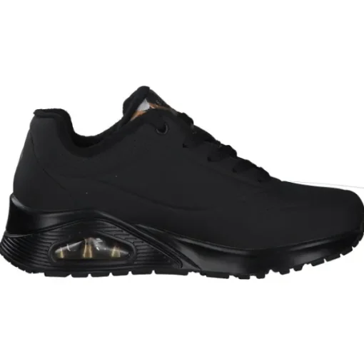 Damen Skechers Sneakers<155523, Sneakers Low, Damen, Schwarz Weiß Gold