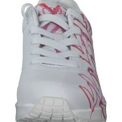 Damen Skechers Sneakers<155507, Sneakers Low, Damen, WRPK white/red/pink